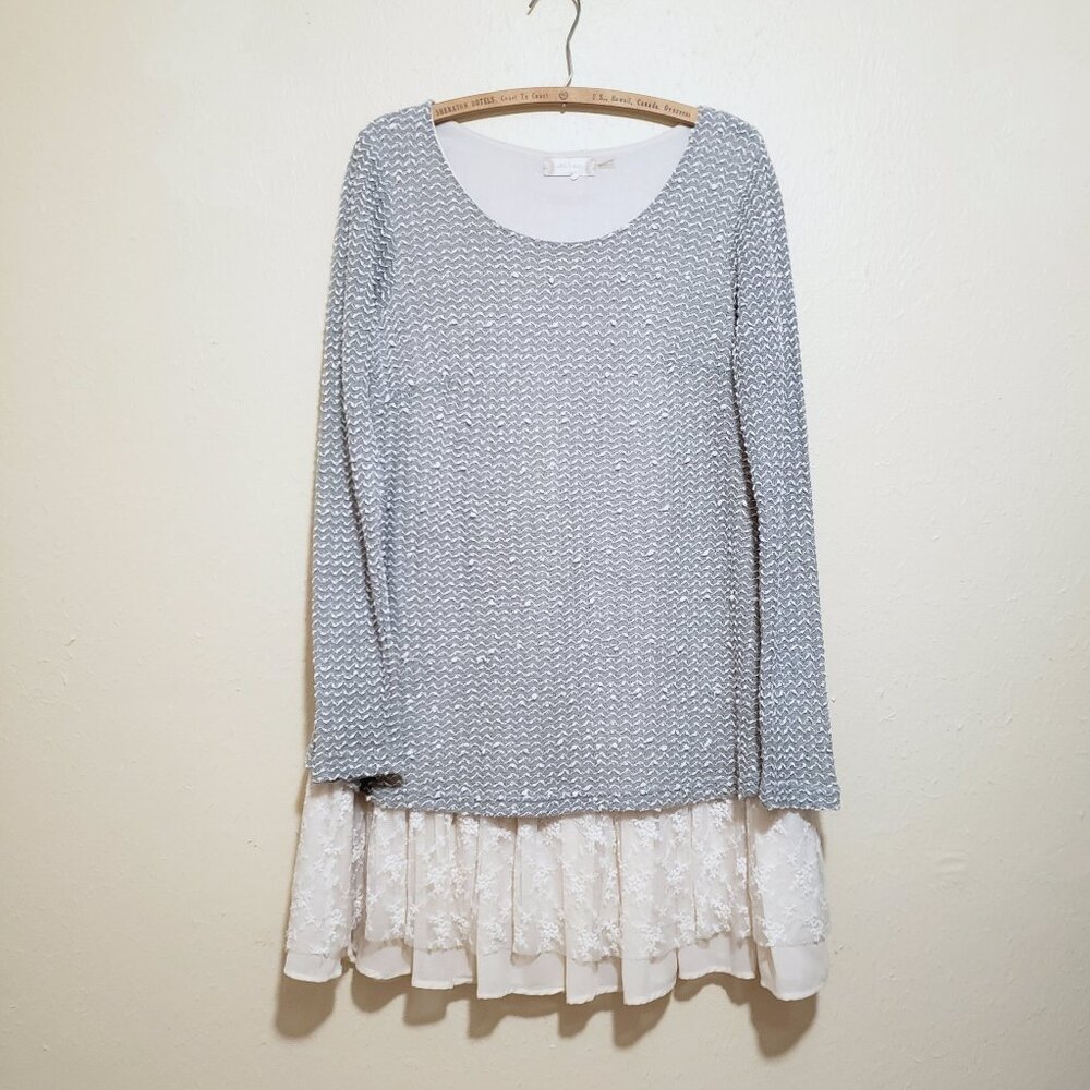 Beautiful Lace Ruffle Tunic Dress Size S